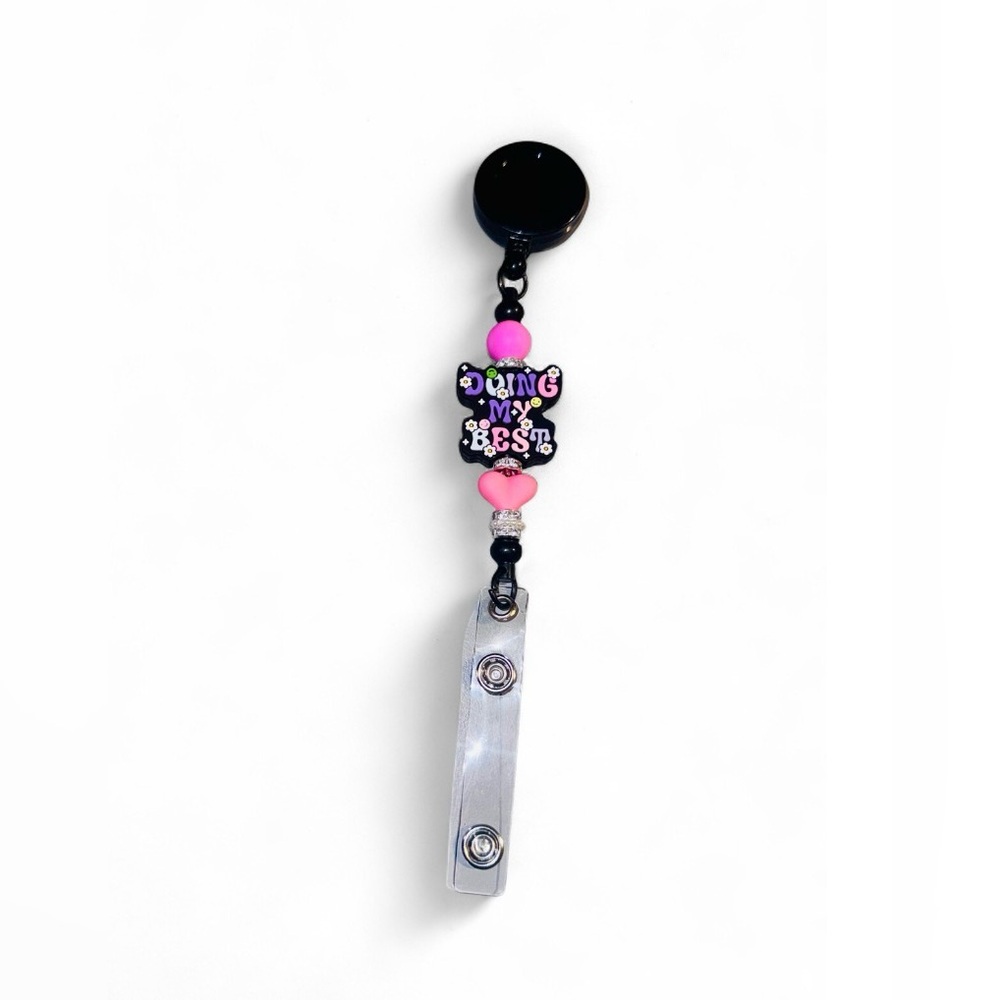New Women’s “Doing My Best” Retractable Badge Reel. - Picture 2 of 3